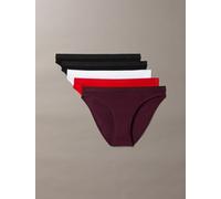 Bikinislip "BIKINI 5PK", Damen, Gr. S (36), 5 Stk., bunt (schwarz, schwarz, adrenaline rush, schwarz be), Webqualität, Obermaterial: 90% Baumwolle, 10% Elasthan, CALVIN KLEIN UNDERWEAR, unifarben, kör