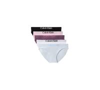 Bikinislip "BIKINI 5PK", Damen, Gr. XL (42), 5 Stk., bunt (schwarz, classic weiß, plein air, vinta), Webqualität, Obermaterial: 95% Baumwolle, 5% Elasthan, CALVIN KLEIN UNDERWEAR, körpernah, Unterhose
