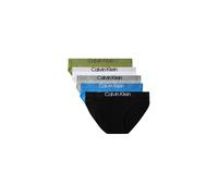 Bikinislip "BIKINI 5PK", Damen, Gr. XS (34), 5 Stk., Webqualität, bunt (schwarz, poseidon blau, grau heather, cl), Webqualität, Obermaterial: 95% Baumwolle, 5% Elasthan, CALVIN KLEIN UNDERWEAR, körper