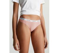 Bikinislip "BIKINI (LOW-RISE)", Damen, Gr. S (36), rosa (subdued), Jersey, Obermaterial: 90% Baumwolle, 10% Elasthan, CALVIN KLEIN UNDERWEAR, unifarben, körpernah, Unterhosen, mit Logobund (83587109-S
