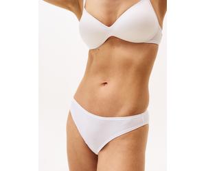 Bikinislip "CHEEKY BIKINI", Damen, Gr. M (38), weiß, Jersey, Obermaterial: 90% Baumwolle, 10% Elasthan, TOMMY HILFIGER UNDERWEAR, unifarben, körpernah, Unterhosen, mit Logoschriftzügen (12949734-M) we