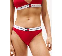 Bikinislip "CLASSIC BIKINI", Damen, Gr. M (38), rot (primary rot), Jersey, Obermaterial: 90% Baumwolle, 10% Elasthan, TOMMY HILFIGER UNDERWEAR, kontrastfarbene Details, unifarben, körpernah, Unterhose