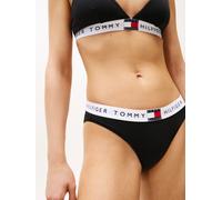 Bikinislip "CLASSIC BIKINI", Damen, Gr. S (36), schwarz, Jersey, Obermaterial: 90% Baumwolle, 10% Elasthan, TOMMY HILFIGER UNDERWEAR, unifarben, körpernah, Unterhosen Bikinislip, mit Elastik-Logobund