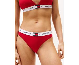 Bikinislip "CLASSIC BIKINI", Damen, Gr. XL (42/44), rot (primary rot), Jersey, Obermaterial: 90% Baumwolle, 10% Elasthan, TOMMY HILFIGER UNDERWEAR, kontrastfarbene Details, unifarben, körpernah, Unter