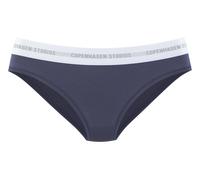 Bikinislip COPENHAGEN STUDIOS, Damen, Gr. L (40), navy, Single Jersey, Obermaterial: 50% Modal (TENCEL™), 45% Baumwolle, 5% Elasthan (LYCRA), unifarben mit Farbeinsatz, körpernah, Unterhosen, mit elas