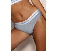 Bikinislip COPENHAGEN STUDIOS, Damen, Gr. S (36), grau (grau, meliert), Single Jersey, Obermaterial: 50% Modal (TENCEL™), 45% Baumwolle, 5% Elasthan (LYCRA), unifarben mit Farbeinsatz, körpernah, Unte