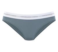 Bikinislip COPENHAGEN STUDIOS, Damen, Gr. S (36), teal, Single Jersey, Obermaterial: 50% Modal (TENCEL™), 45% Baumwolle, 5% Elasthan (LYCRA), unifarben mit Farbeinsatz, körpernah, Unterhosen, mit elas