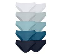 Bikinislip, Damen, Gr. 36/38, blau, Single Jersey, Obermaterial: 95% Baumwolle, 5% Elasthan, PETITE FLEUR BY LASCANA, unifarben, körpernah, Unterhosen, aus elastischer Baumwolle, Topseller (15120752-3