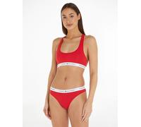 Bikinislip, Damen, Gr. L (40), rot (primary rot), Webqualität, Obermaterial: 53% Baumwolle, 35% Modal, 12% Elasthan, TOMMY HILFIGER UNDERWEAR, unifarben, figurbetont, Unterhosen, mit Logo auf dem Tail