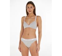 Bikinislip, Damen, Gr. M (38), grau (light grau heather), Webqualität, Obermaterial: 53% Baumwolle, 35% Modal, 12% Elasthan, TOMMY HILFIGER UNDERWEAR, meliert, figurbetont, Unterhosen, mit Logo auf de