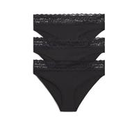 Bikinislip, Damen, Gr. XS (34), 3 Stk., schwarz (schwarz, schwarz, schwarz), Webqualität, Obermaterial: 95% Baumwolle, 5% Elasthan, TOMMY HILFIGER UNDERWEAR, körpernah, Unterhosen, Körpernahe Passform