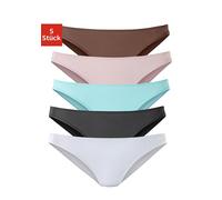 Bikinislip H.I.S Gr. 32/34, bunt (braun, rosa, türkis, schwarz, weiß) Damen Unterhosen (665830-32) braun, rosa, türkis, schwarz, weiß