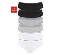 H.I.S Bikinislip Damen grau-meliert, weiß, schwarz Gr.52/54