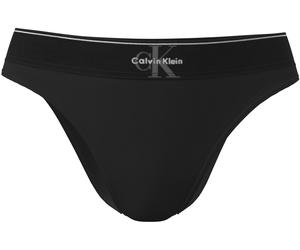 Bikinislip "HIGH WAIST BIKINI", Damen, Gr. L (40), schwarz, Jersey, Obermaterial: 92% Polyester, 8% Elasthan, CALVIN KLEIN UNDERWEAR, unifarben, körpernah, Unterhosen, Körpernahe Passform mit elastisc