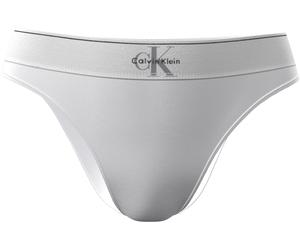 Bikinislip "HIGH WAIST BIKINI", Damen, Gr. XS (34), weiß, Jersey, Obermaterial: 92% Polyester, 8% Elasthan, CALVIN KLEIN UNDERWEAR, unifarben, körpernah, Unterhosen, Körpernahe Passform mit elastische