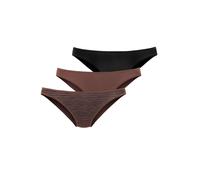 Bikinislip LASCANA "aus hochwertiger Modal-Qualität", Damen, Gr. 40/42, braun (braun, schwarz), Obermaterial: 94% Modal (TENCEL™), 6% Elasthan, unifarben, körpernah, Unterhosen Bikinislip (42965260-40