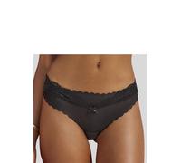 Bikinislip LASCANA, Damen, Gr. 36/38, schwarz, Microtouch, Obermaterial: 88% Polyamid, 12% Elasthan, figurbetont, Unterhosen, mit extra flachen Kanten und feiner Spitze (43663762-36) schwarz