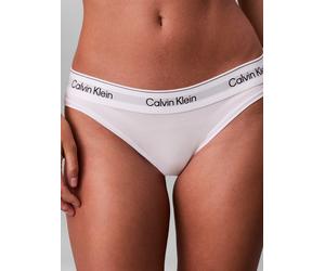 Bikinislip "MODERN COTTON", Damen, Gr. M (38), weiß, Obermaterial: 53% Baumwolle, 35% Modal, 12% Elasthan, CALVIN KLEIN UNDERWEAR, unifarben, Unterhosen, mit breitem Bündchen (85466008-M) weiß