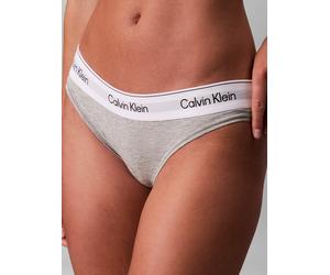 Bikinislip "MODERN COTTON", Damen, Gr. XL (42), grau (grau heather), Obermaterial: 53% Baumwolle, 35% Modal, 12% Elasthan, CALVIN KLEIN UNDERWEAR, meliert, Unterhosen, mit breitem Bündchen (25265848-X