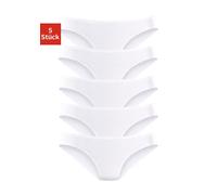 Bikinislip PETITE FLEUR, Damen, Gr. 32/34, weiß, Obermaterial: 95% Baumwolle, 5% Elasthan, unifarben, körpernah, Unterhosen, aus elastischer Baumwoll-Qualität (426164-32) weiß