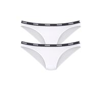 Bikinislip PUMA "Iconic", Damen, Gr. XL, weiß, Obermaterial: 57% Baumwolle, 38% Modal, 5% Elasthan, bedruckt, unifarben, bequem, Unterhosen, mit schmalem Logo-Webbündchen (46329202-XL) weiß
