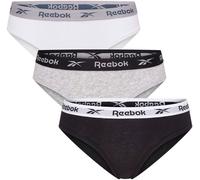 Bikinislip REEBOK "CARINA", Damen, Gr. L, schwarz, weiß, Obermaterial: 95% Baumwolle, 5% Elasthan, eng, Unterhosen, eng, basic, bequem, mit Logo, breiter Bund, Baumwollmix (67937839-L) schwarz, weiß