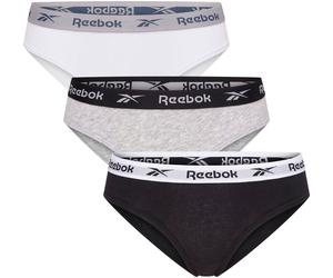 Bikinislip REEBOK "CARINA", Damen, Gr. XS, schwarz, weiß, Obermaterial: 95% Baumwolle, 5% Elasthan, eng, Unterhosen, eng, basic, bequem, mit Logo, breiter Bund, Baumwollmix (67937839-XS) schwarz, weiß