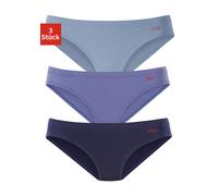 Bikinislip S.OLIVER, Damen, Gr. 32/34 (S), blau (blaufarben), Jersey, Obermaterial: 90% Baumwolle, 10% Elasthan (LYCRA), unifarben, körpernah, Unterhosen, aus elastischer Baumwoll-Qualität, Topseller 
