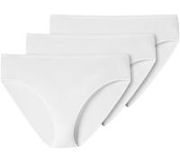 Bikinislip SCHIESSER "Cotton Essentials", Damen, Gr. 44, weiß (100, weiß), Single Jersey, Obermaterial: 95% Baumwolle, 5% Elasthan, unifarben, figurbetont, Unterhosen, mit perfekter Passform (204841-4