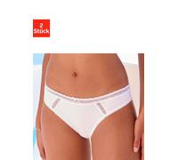 Bikinislip VIVANCE, Damen, Gr. 36/38, weiß, Trikot, Obermaterial: 81% Baumwolle, 12% Polyamid, 7% Elasthan, Unterhosen, aus weicher Baumwollmischung (55184133-36) weiß