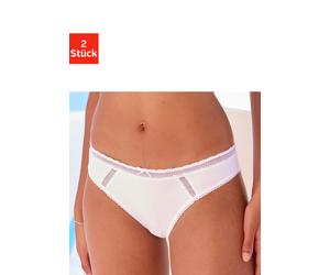 Bikinislip VIVANCE, Damen, Gr. 40/42, weiß, Trikot, Obermaterial: 81% Baumwolle, 12% Polyamid, 7% Elasthan, Unterhosen, aus weicher Baumwollmischung (55184133-40) weiß