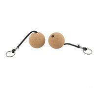 BildeeMait Schwimmender Schlüsselanhänger aus Kork, 50 mm, 2 Stück, schwimmender Schlüssel für Ring, für Kajak, Kanu, Segeln, schwarz (schwarz)