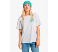 Billabong T-Shirt Always Looking kurzärmlig Grau Damen Größe S 100% Walkfrottier