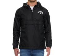 Billabong Big and Tall Regenjacke - Hoodie Anorak Windbreaker Jacke für Herren, wasserdicht, wasserabweisend Regenmantel, Schwarz, 5XL Große Größen