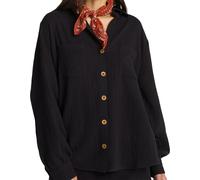Billabong - Women's Swell Blouse - Bluse, Gr. M, schwarz (BlackPebble)