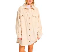 Billabong - Hemdblusenkleid aus Cord - Winter Ocean Shirt Dress W White Cap für Damen aus Baumwolle - Größe M - Beige Beige M