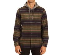 Billabong Herren Classic Hooded Baja Flannel Hemd mit Button-Down-Kragen, Stealth, Groß