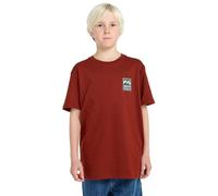 BILLABONG Jungen Stamp Ss T-Shirt, Korallenrot, 10 Jahre