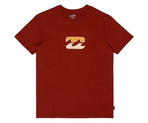 Billabong - Kid's Icon Wave S/S - T-Shirt, Gr. 140, rot (FiredRed)