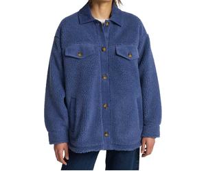 Billabong - Oversize-Fleece aus Sherpa - Coastal Waves Oversized Trucker Jacket Washed Blue für Damen - Größe S - Blau Blau S