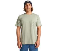 T-Shirt BILLABONG "Stacked Arch", Herren, Gr. XXL, grün (grau grün), 100% Baumwolle, Kurzarm, Shirts (87497600-XXL) grau grün