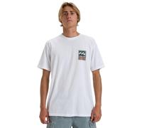 Billabong T-Shirt Stamp Herren Größe M Rundhals Kurzarm 100% Baumwolle Weiß
