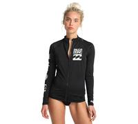 Billabong Surf Capsule - Langärmliges Surf-T-Shirt mit Reißverschluss vorne - Frauen - M - Schwarz