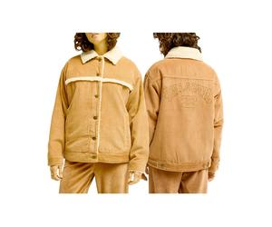 Billabong - Veste en velours côtelé doublée sherpa - Cord In Love Trucker Jacket Sugar Almond für Damen aus Baumwolle - Größe M - Braun Braun M
