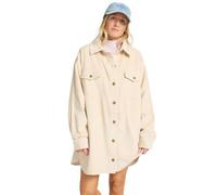Billabong - Hemd Kleid aus Kordsamt - Winter Ocean Shirt Dress W White Cap für Damen aus Baumwolle - Größe S - Beige Beige S