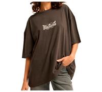 Oversize-Shirt BILLABONG "Tropical Filmore", Damen, Gr. M, braun (off schwarz), Obermaterial: 100% Baumwolle., Shirts (21517001-M) off schwarz