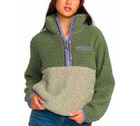 Billabong - Zweifarbiges Fleece - Horizon Mock Neck Half Zip Fleece W Treehugger für Damen - Größe XS - Khaki Khaki XS