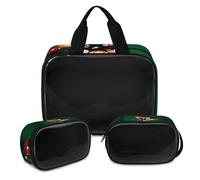Billard-Make-up-Tasche für Damen und Herren, Billard-Sport, durchscheinend, Kosmetiktasche, Kulturbeutel, Duschtasche, 3 Stück, Reise-Kulturartikel, Kosmetik-Organizer, farbe, XL, Kosmetiktasche
