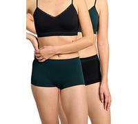 Billet Doux, 2er-Pack Shorty, für Damen, Zen Attitude, Schwarz/Grün + Schwarz, 36-38