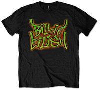 Billie Eilish 'Airbrush Flames' (Black) T-Shirt (medium)